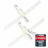 Kenekos - 2x Mitnehmer 165 mm kompatibel mit Bosch MUM4/MUM8 Küchenmaschine ProfiMaxx 44, 45, 46, 47, MUZ8DS1, MUZ4DS2, MUZ4DS3, 00091027/091027 Quelle TurMix, Durchlaufschnitzler Flügel Antrieb Achse