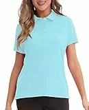 MEETYOO Damen P14 Polo Shirt, Himmelblau, M EU
