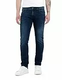 Replay Herren Jeans Anbass Slim-Fit mit Power Stretch, Dark Blue 007-1 (Blau), 34W / 32L