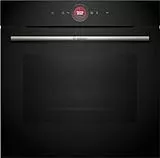 Bosch HBG7341B1, Serie 8 Smarter Einbau-Backofen, 60 x 60 cm, Made in Germany, Schwarz, Schmutzabweisend & Selbstreinigend, Air Fry, Bosch Assist Automatik, 3D Heißluft, Farb-Touchscreen & Bedienring