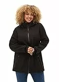 Zizzi Damen Große Größen Softshell Jacke Kurz Kapuze Gr Gr XXL Black