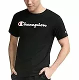 Champion Herren Graphic Jersey Tee T Shirt, Schwarz / Schwarz, L EU