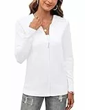 Aottori Strickjacke Damen Kurz Cardigan mit Kapuze Reißverschluss Langarm Kapuzenpullover Herbst Winter Jacke Elegant Casual Strickcardigan Pullover Outerwear Strickmantel Weiß XL
