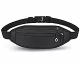 QKUDS Laufgürtel Handy bis 7 Zoll Hüfttasche für Damen Herren Kinder Mädchen Gürteltasche Bauchtasche wasserdichte für Sport Running Joggen Fitnesss Radfahren (Schwarz)