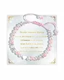 BOCHOI Herz Armband für Mädchen Geschenke,5 6 7 8 9 10 11 12 jahre Geburtstags Geschenk für Mädchen, Weihnachten Armband Natursteine Geschenke Tochter Schwester Enkelin Tochter Nichte Freundschaft