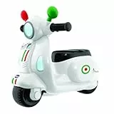 Chicco Motorrad Rutscher für Kinder Vespa Primavera, Kinderfahrzeug mit Elektronischem Bedienfeld, Lichtern und Geräuschen, Abnehmbare Stützräder, Max 25 kg, Kinderspielzeug von 1-3 Jahren