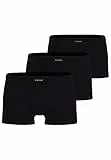 Tom Tailor Underwear Herren Retroshorts Hip Pants, 3er Pack, Einfarbig, Gr. Large (Herstellergröße: L/6), Schwarz (Black 9000)