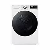 LG V9AYXT, Trockner, 10 kg, Wärmepumpentrockner mit Dual Inverter Wärmepumpentechnologie, 60 x 66 x 85 cm, Allergy Care Programm, Trockner mit Smart ThinQ-Technologie, Weiß