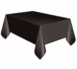 Unique Party Supplies 5096 Kunststoff-Tischdecke - 2,74 m x 1,37 m - Schwarz