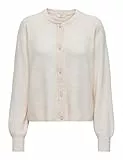 JdY Lumi Life L/S Button Cardiga KNT Noos, Birch/Detail: Melange, M