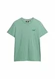 Superdry Herren Essential T-Shirt aus Bio-Baumwolle mit Logo Leuchtend Grün Gesprenkelt L