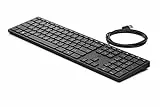 HP Tastatur 320K USB schwarz QWERTZ Deutsch
