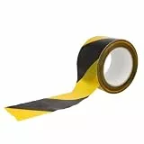 Amig - Absperrband Gelb-Schwarz aus LDPE - 200 m x 70 mm - Nicht selbstklebend - Zur Gefahrenkennzeichnung und Warnmarkierung - Wasserfest und flexibel