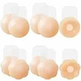 4 Stück Klebe BH Push Up Unsichtbarer Trägerloser - Silikon Klebe-BHS Selbstklebend Wiederverwendbare Waschbare Brustwarzen Abdeckungen (DE/NL/SE/PL, Alphanumerisch, M, Regular, Regular, 4, Hautfarbe)