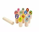 Eichhorn Wurfspiel Stäbe – 13 Bunte Holzbausteine aus Kiefernholz - für Kinder ab 3 Jahren - Indoor & Outdoor Holzwurfspiel