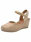 Tamaris Damen Espadrilles mit Keilabsatz, metallic, 38 EU