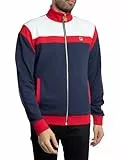 FILA Herren Cruz – Archive – Trainingsjacke Mit Farbblockdesign, Navy/Red/White, M