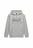 Superdry Herren Lässiges Vintage Logo Heritage Hoodie College Grau Meliert L