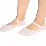 Brrnoo Feuchtigkeitsspendende Fußpflege-Socken | Silikonsocken zur Verhütung von Fersenrissen | Antiriss-Schutz | Intensivfeuchtigkeitspflege | 1 Paar (S, Weiß)