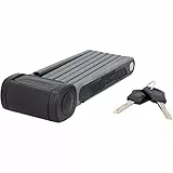 Fischer Faltschloss PROTEC FKS85 Soft-Touch, Fahrradschloss, Faltschloss mit 2 Schlüsseln, 85 cm, schwarz