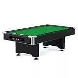 Automaten Hoffmann Billardtisch Club Pro III | Schieferplatte, Nivellierfüße, K-55 Bandenprofil | Für Verein u. Indoor | Naturkautschuk Banden, einfache Tuchbespannung