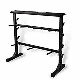 CCLIFE Hantelablage Hantelständer Kurzhantelablage Hantelbaum Stahl Gewichteständer Langhantelablage Langhantelständer ZERRO