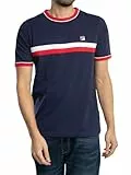 FILA Herren Razee T-Shirt, Navy/Red/White, XL
