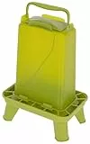 Kerbl Hobbyfarming Futterautomat mit Standfüßen, Automatische Futterzufuhr, Inkl. Standfüße, Abnehmbarer Deckel, Wetterbeständig, Leichte Reinigung, Transparenter Behälter, Für Geflügel, 3,5l, grün