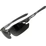 ATTCL Sonnenbrille Herren - Verbesserte Polarisierte Sportbrille Ultraleicht UV-Schutz Sonnenbrillen 7027-C1 Black UV400 CAT 3 CE
