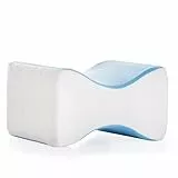 Linenspa Ergonomische Kniekissen aus Gel-Memory-Foam für Seitenschläfer – Beinkissen, Weiß
