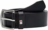 Tommy Hilfiger Herren Gürtel New Denton Belt 4,0 cm Ledergürtel, Schwarz (Black), 95 cm