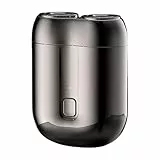 Renchey Reiserasierer für Männer,Reise-Elektrorasierer - 2024 Doppelkopf-Gesichtssturmrasierer - Elektrorasierer im Taschenformat mit Motor, wasserdichter elektrischer Rotationsrasierer,