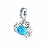Jokmeo 925 Sterlingsilber Charm Anhänger Perle, passend für Pandora & europäische Armbänder und Halsketten, modischer Schmuck für Frauen.