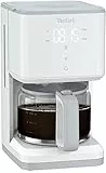 Tefal CM6931 Sense Filterkaffeemaschine | Digital-Anzeige | Glaskanne mit Deckel | Kapazität für 10 bis 15 Tassen | Aroma-Funktion | Warmhaltefunktion | Tropf-Stopp | Weiß