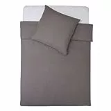 Lumaland Premium Bettwäsche mit hochwertigem YKK Reißverschluß | Bettbezug 155 x 220 cm & Kissenbezug 80 x 80 cm | Everyday Ganzjahres Bettbezug-Set