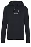 Armani Exchange Herren Kapuzen-Sweatshirt Zum Überziehen mit Logo Vorne und Hinten Kapuzenpullover, Marineblau, Small