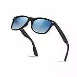 wearPro Sonnenbrille-Herren-Damen Retro Vintage Classic Polarisierte UV400 Schutz für Fahren und Ski-Seenblau