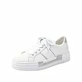 Rieker Damen N4902 Sneaker, Weiß (Weiss/Fog-Silver/ 81 81), 39 EU