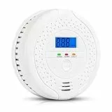 Kohlenmonoxid Warnmelder, Tragbarer CO Melder mit LCD Anzeige, und LED-Statusanzeige, für Zuhause Reisen