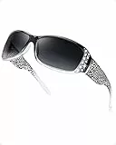 LVIOE Sonnebrille Damen Polarisierte Groß Sonnenbrille mit UV400 Schutz Kategorie.3