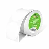 Double Dragon, 750 Premium beschichtete Direkt-Thermo-Runde Etiketten, 50mm x 50mm, selbstklebend, kompatibel mit Zebra, MUNBYN, Rollo, TSC, Toshiba, Citizen, Direkt-Thermo-Etikettendruckern GK420d