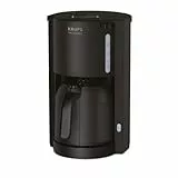 Krups Pro Aroma KM303810| Filterkaffeemaschine 1 Liter Fassungsvermögen | mit Thermokanne | 800 Watt | für 10-15 Tassen Kaffee | schwarz