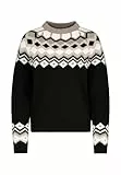 Eight 2 Nine Damen Pullover mit Winter Muster black L
