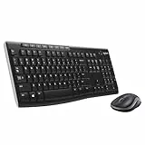 Logitech MK270 Combo Tastatur und kabellose Maus kabellosem Nano-Empfänger (QWERTZ- Deutsches Tastaturlayout) schwarz