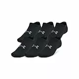 Under Armour Unisex UA Essential No Show 6pk, atmungsaktive Sportsocken, schnelltrocknende Socken mit integrierter Mittelfußstütze
