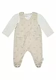 Sterntaler Strampler Set Lilly – 2-teilig – Baby Strampler aus Jersey mit Katzen-Stickerei und Langarmbody – bequemer Mädchen Zweiteiler ab Geburt - Druckknöpfe im Schritt – Natur – Größe 62
