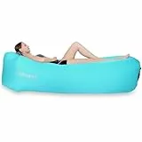 SHENKEY Aufblasbares Sofa,Luftsofa-Hängematte mit Wasserdichtem und Auslaufsicherem Design - Perfekte Tragbare Aufblasbare Couch für Garten, Seeufer, Strand, Camping und Musikfestivals (Grün)