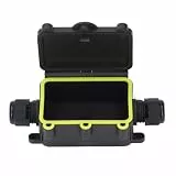 Outdoor Kabelbox IP68 Wasserdichter Abzweigdose 2 Wege Kabelverbinder 450V 40A Aussensteckdose Elektrischer Kabel Anschlusskasten, Aufputz Verteilerdose für Außen Unter