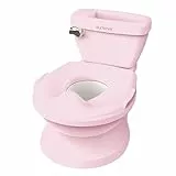 Ingenuity My Size Töpfchen, Realistisches 2-in-1 Kinder-Töpfchen mit Spülgeräusch, Abnehmbarem Toilettensitz, Leicht zu Reinigen, Mit Stauraum, Für das Töpfchentraining, Ab 18M bis 23Kg (Rosa)
