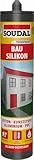 Soudal Bau-Silikon, 300 ml, Transparent - Einkomponentiger Fugendichtstoff der Premiumklasse für Dehnungsfugen, Bauanschlussfugen und Glas-/Rahmenversiegelungen